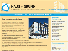 Tablet Screenshot of hausundgrundwtal.de